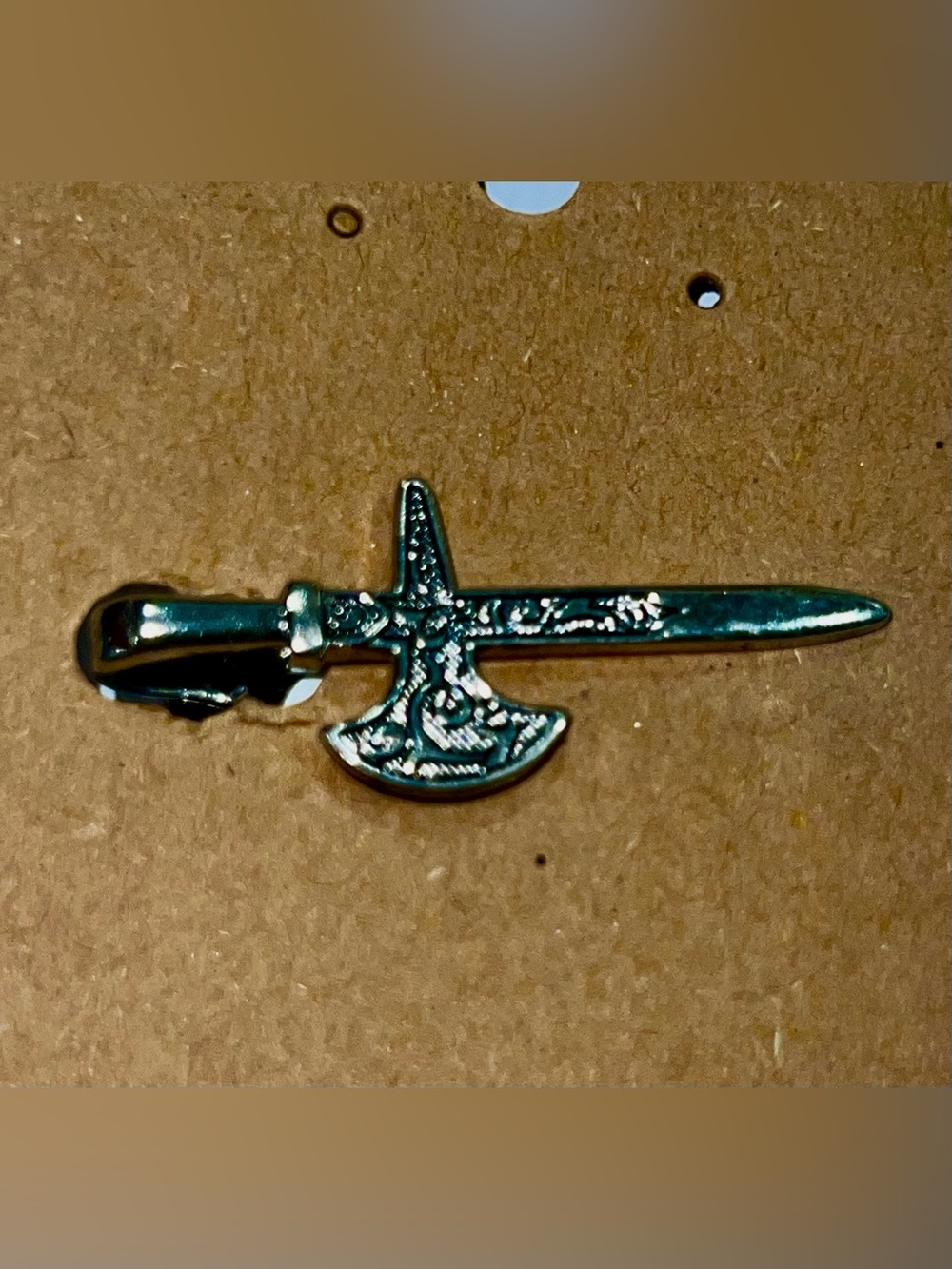 Vintage Swank Silver-Tone “Woodsman’s Axe” Tie Clip - Excellent Condition